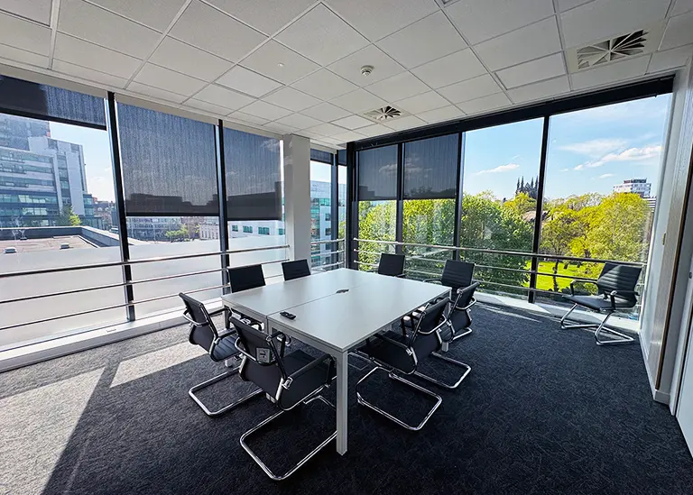Meeting room in the Rothera Bray Leicester office