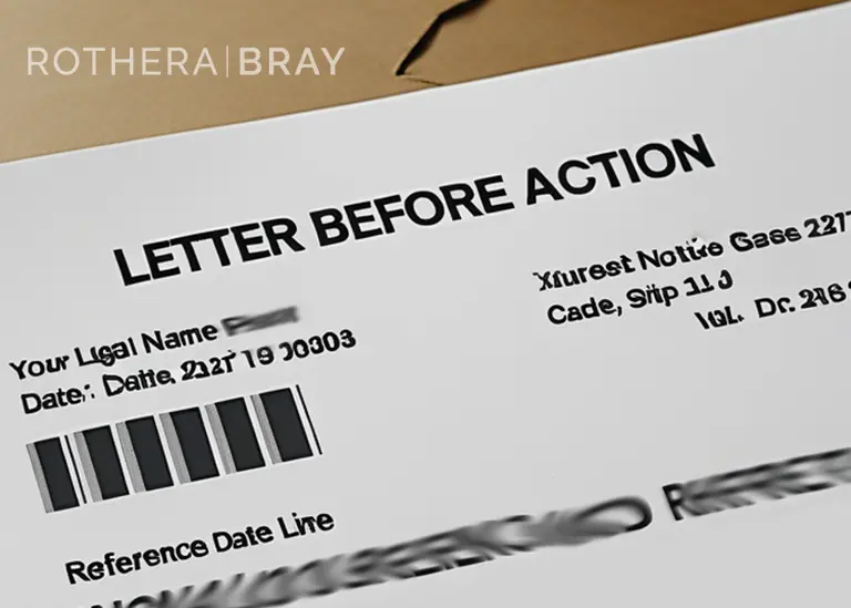 Letter before action example